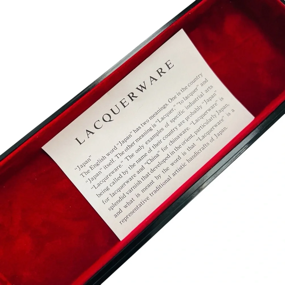 Vintage Japanese Lacquerware Red Lining Box